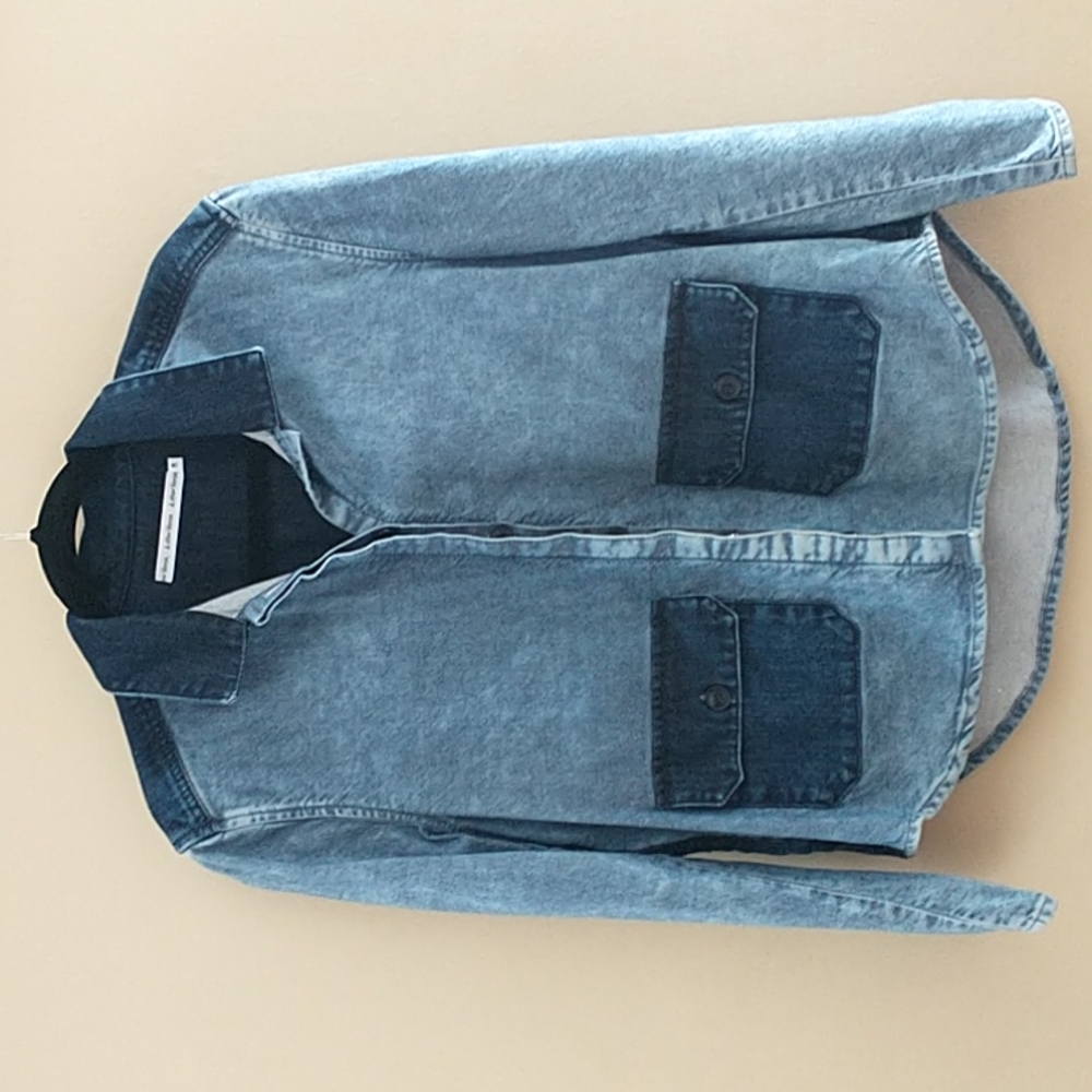& Other Stories Denim Jean Jacket  Shacket Sz 38